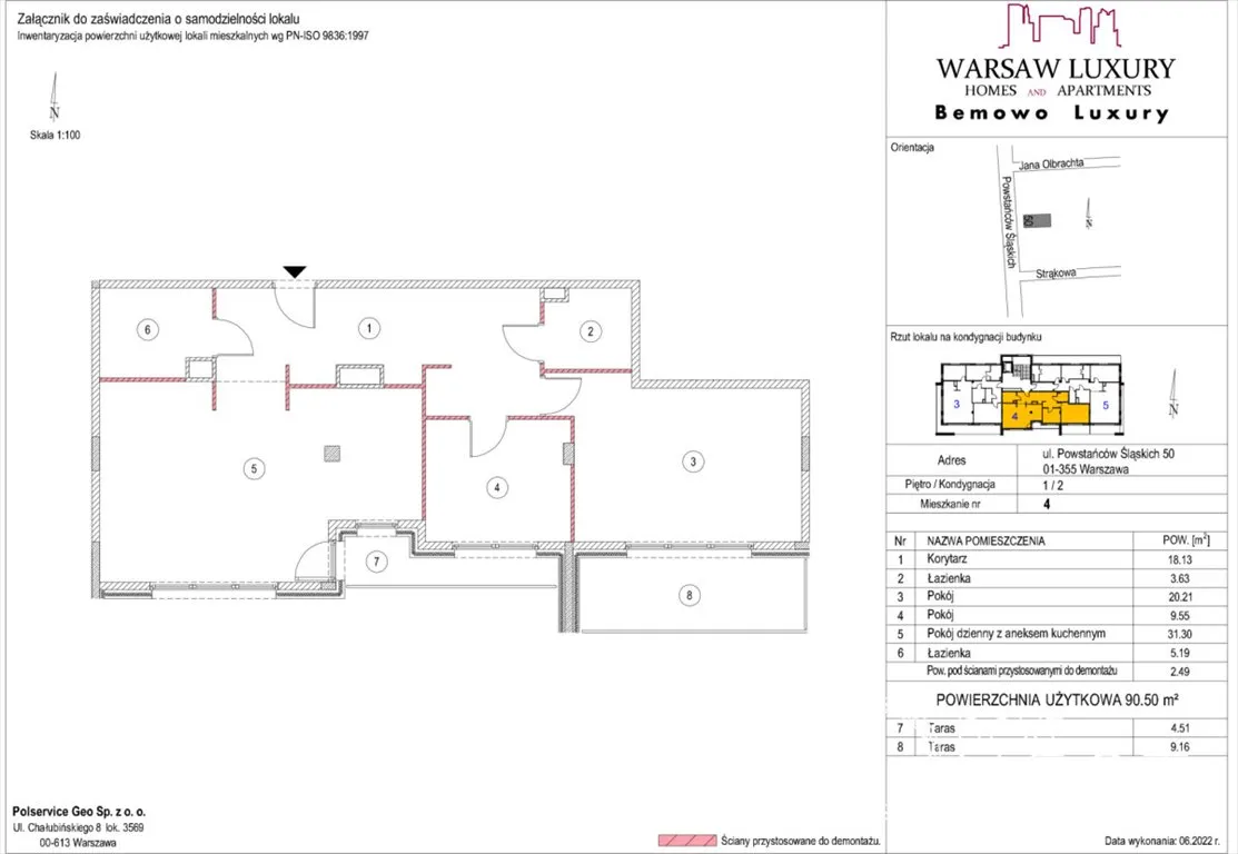 Sprzedam mieszkanie trzypokojowe: Warszawa Bemowo , ulica Powstańców Śląskich, 91 m2, 1266000 PLN, 3 pokoje - Domiporta.pl