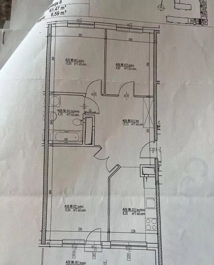 Mieszkanie na sprzedaż 3 pokoje 62m2