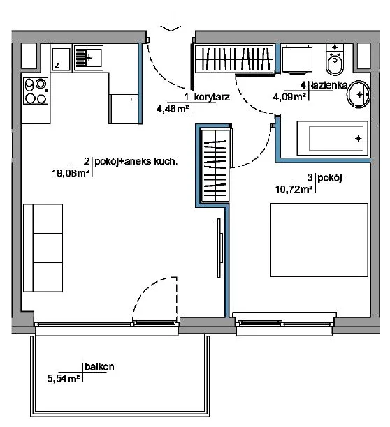 Apartament, ul. Żupnicza