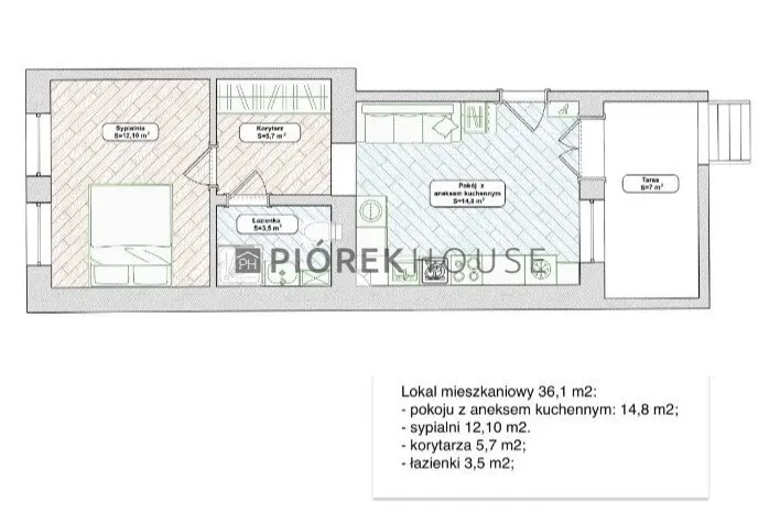 2-pokojowe mieszkanie na Pradze-Południe 