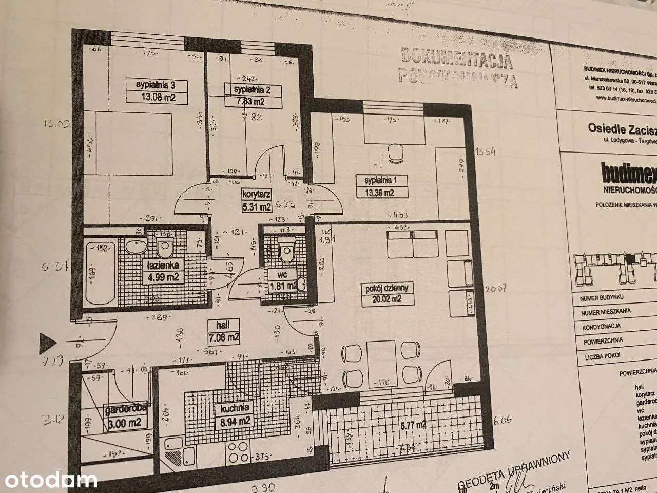 Duże 3 pokojowe mieszkanie 87 m2,miejsce postojowe