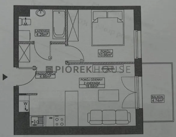 Mieszkanie na sprzedaż 2 pokoje 39m2