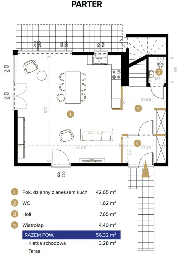 Nowoczesny bliźniak 131 m2 