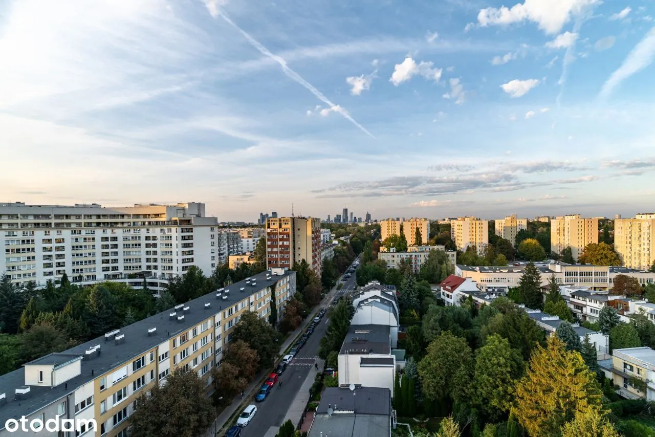 Piękny widok na centrum! Mokotów 51m2, Taras!