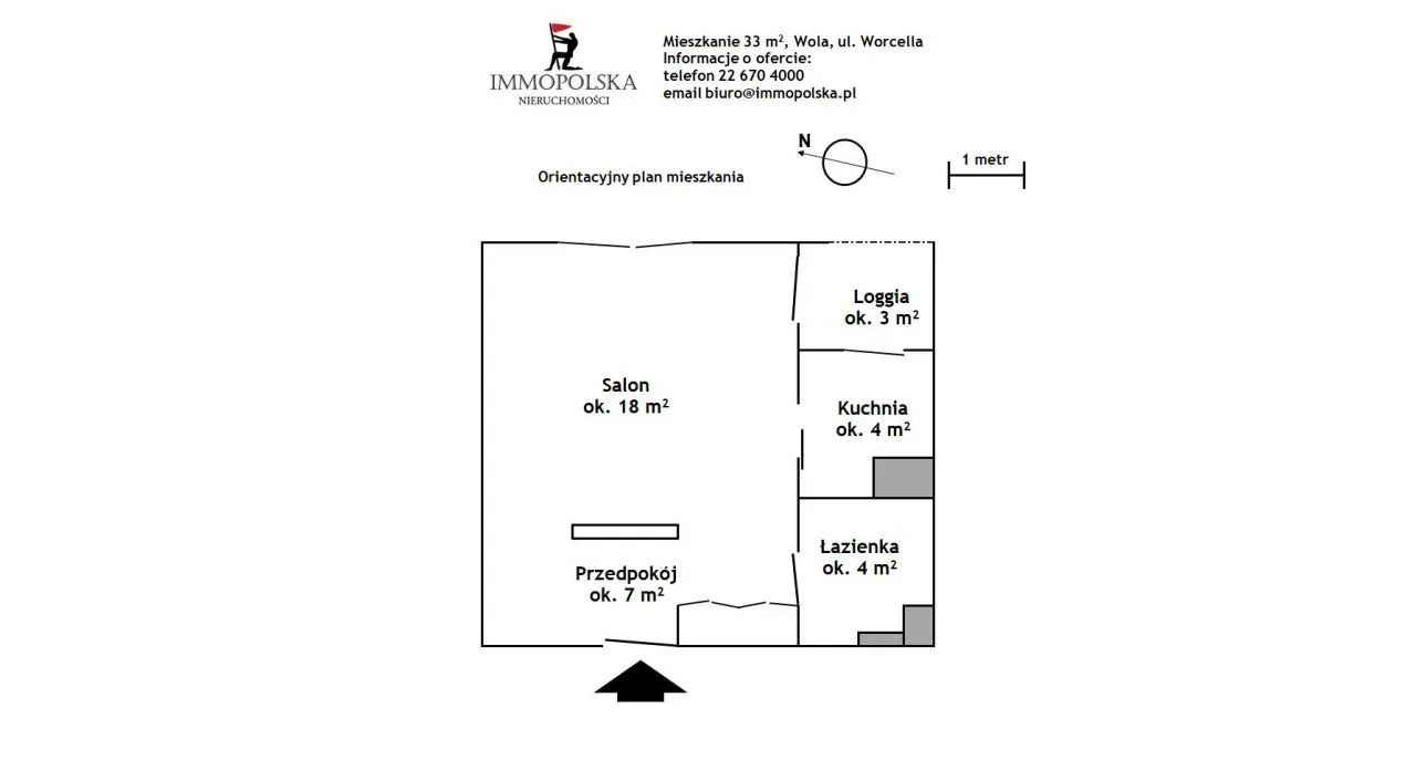 Mieszkanie na sprzedaż, 33 m², 1 pokój Warszawa Wola Odolany 