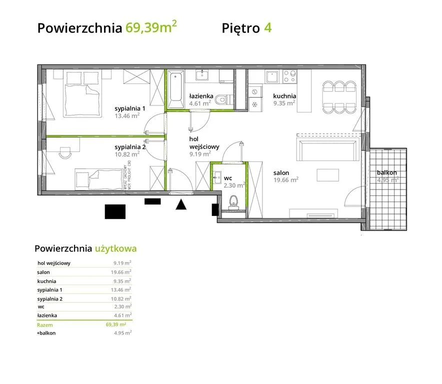 3 pokoje z oddzielną kuchnią lub dodatkowy pokój