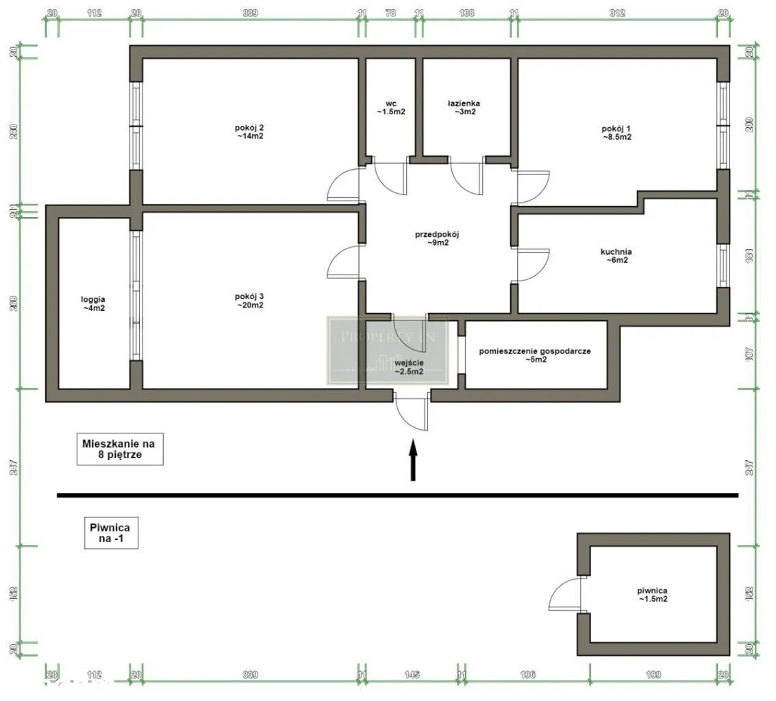 3-oddzielne pokoje | loggia | 2-stronne |