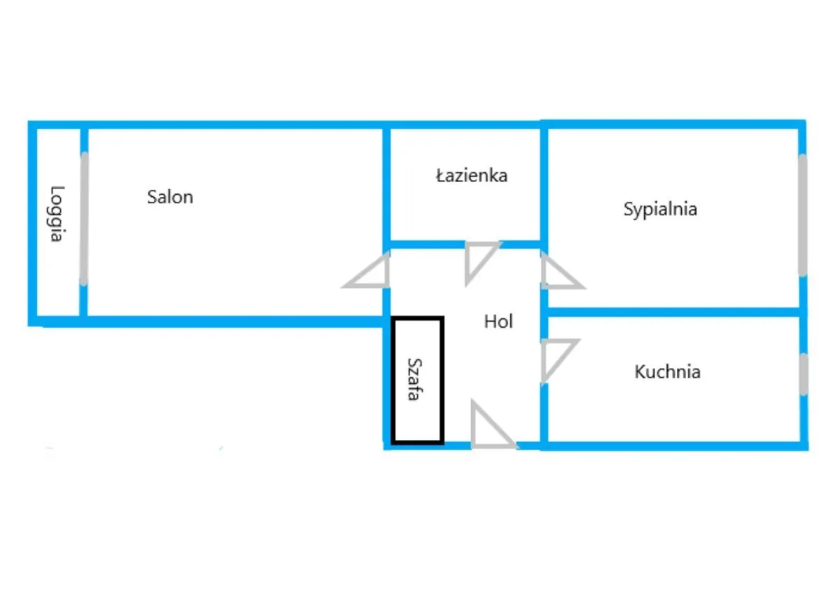 2 pokoje (46m2) z oddzielną kuchnią, WOLA 