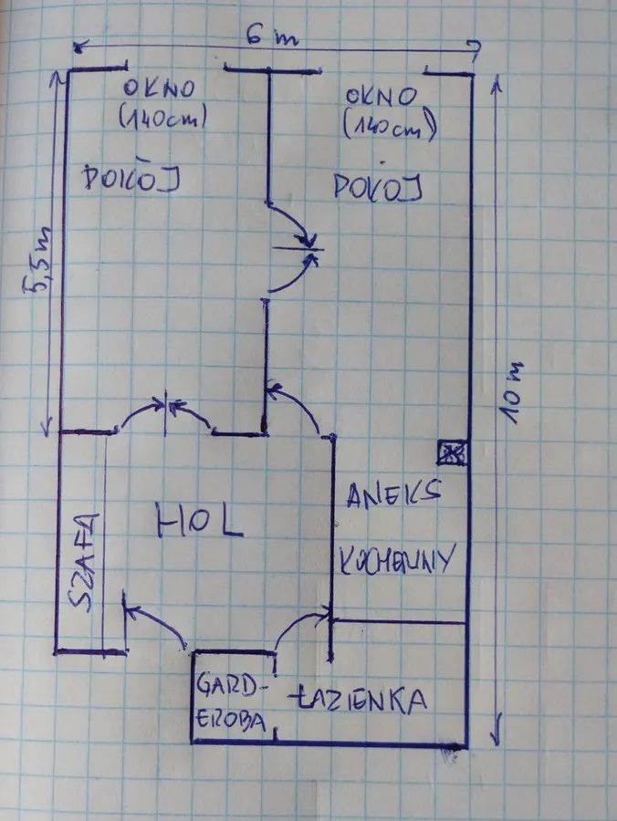 Dwa pokoje z aneksem, kamienica, idealne na biuro 