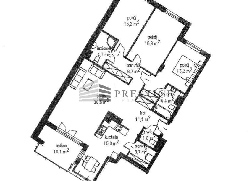 Wynajmę mieszkanie czteropokojowe : Warszawa Wilanów , ulica Sarmacka, 129 m2, 12000 PLN, 4 pokoje - Domiporta.pl