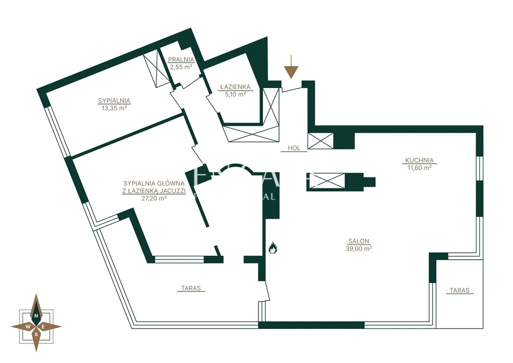 Designerski apartament / 120 m2 / Widok na City 