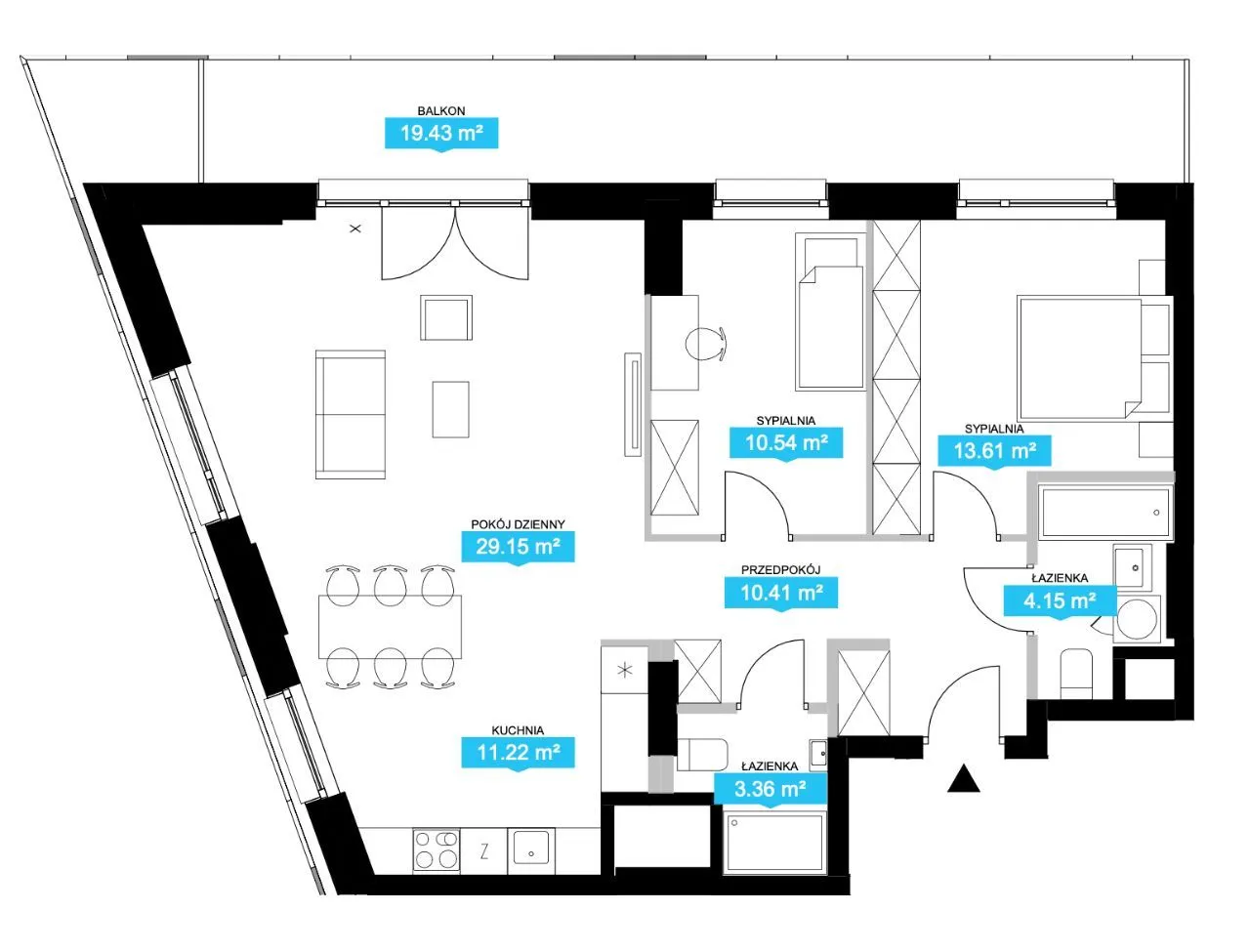 Balkon - Przestronny Apartament - Nowe Osiedle