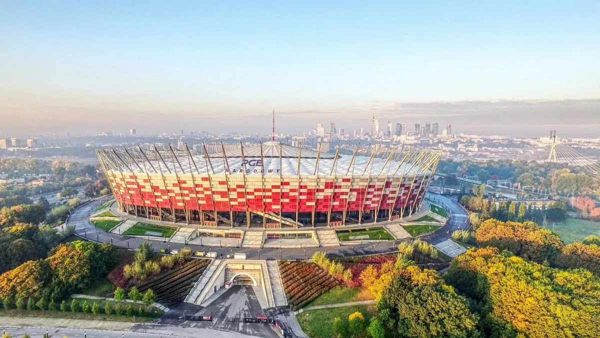 Widok na Stadion Narodowy PGNiG 