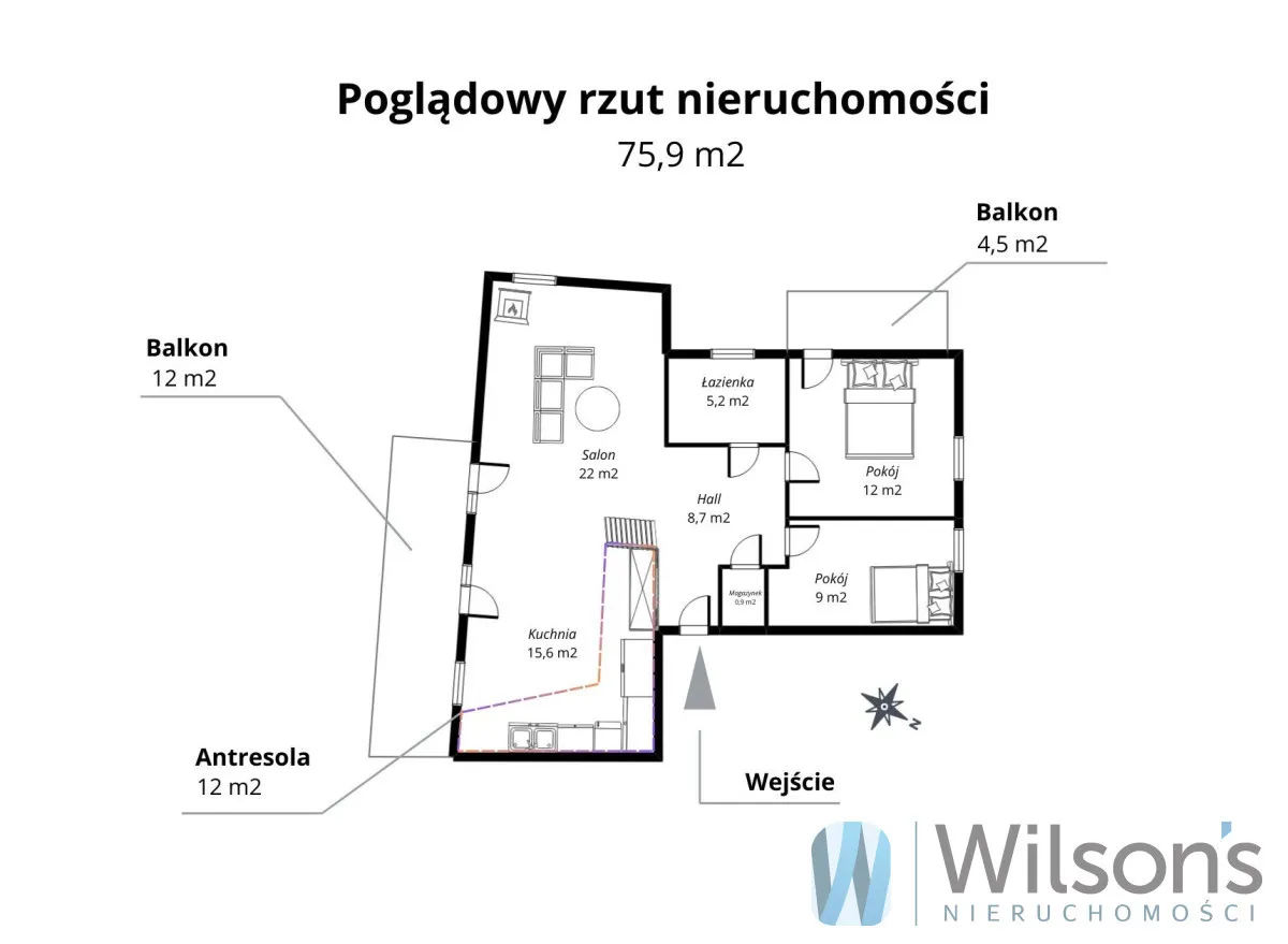 Apartament 3 pokoje Warszawa Wawer Międzylesie 