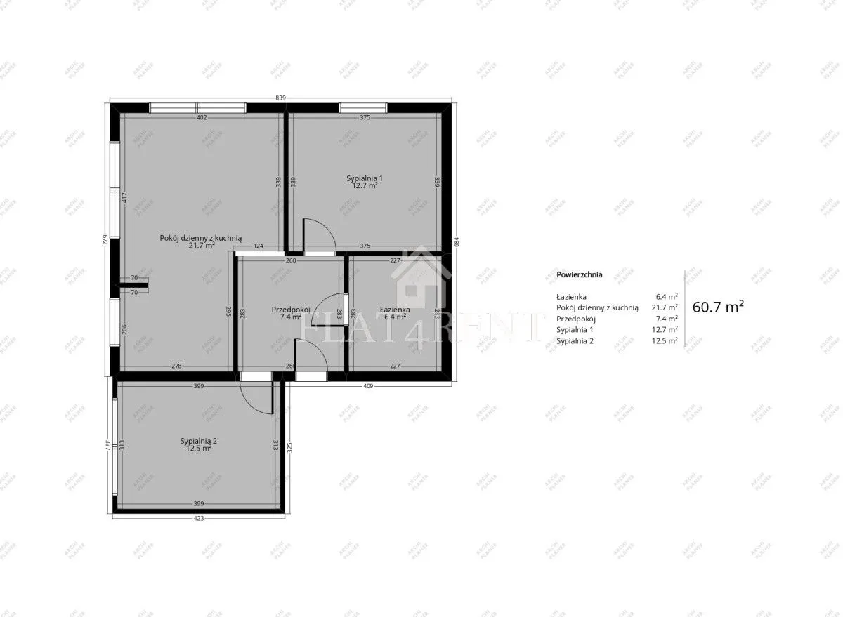 Białołęka | 60m2 | 3 pokoje | balkon