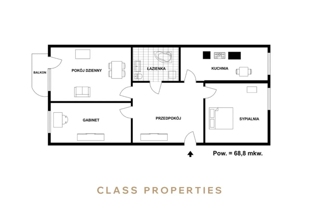 69m², 3-pokoje, ul.Wileńska (Praga-Północ)