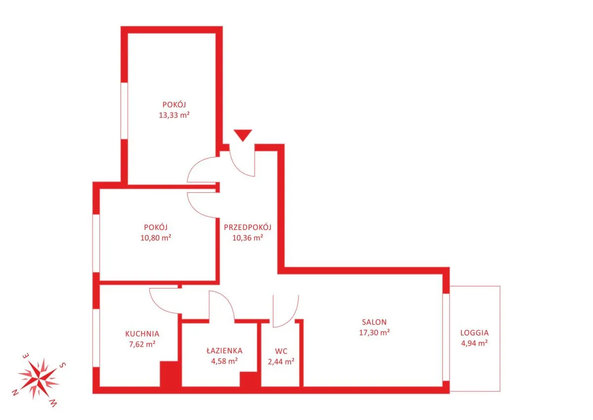 Dla rodziny/3pokoje/Warszawa/66m2 