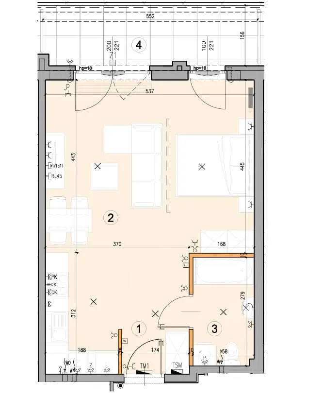 Mieszkanie na sprzedaż 39,78 m² + balkon 8,53 m²