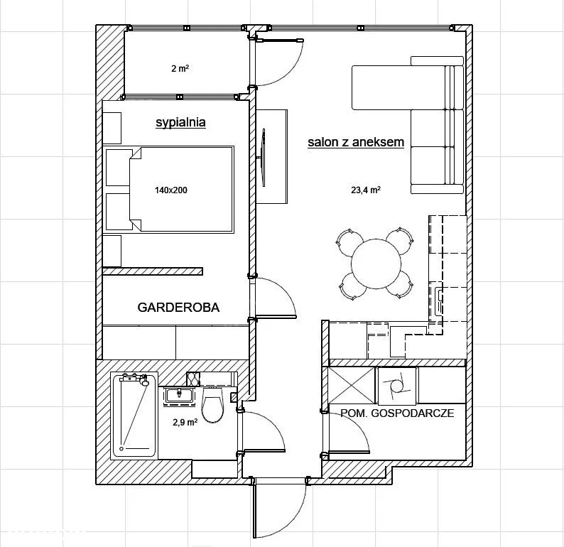 2 POKOJE DO WPROWADZENIA, 36M2 