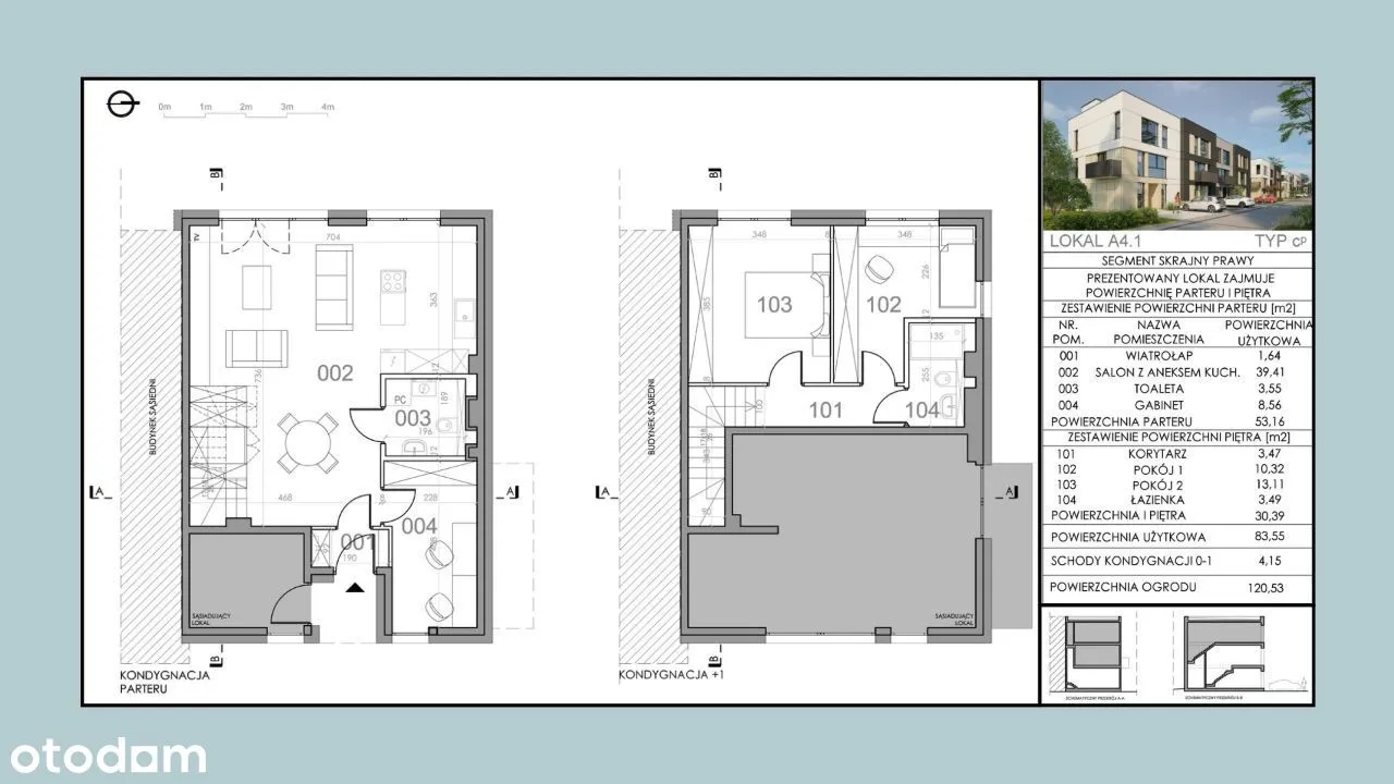 M-4 / Zamknięte osiedle / ogród 120 m2 /podłogówka