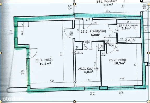 2-pokojowe 45,8 m² przy parku, do remontu, Bemowo