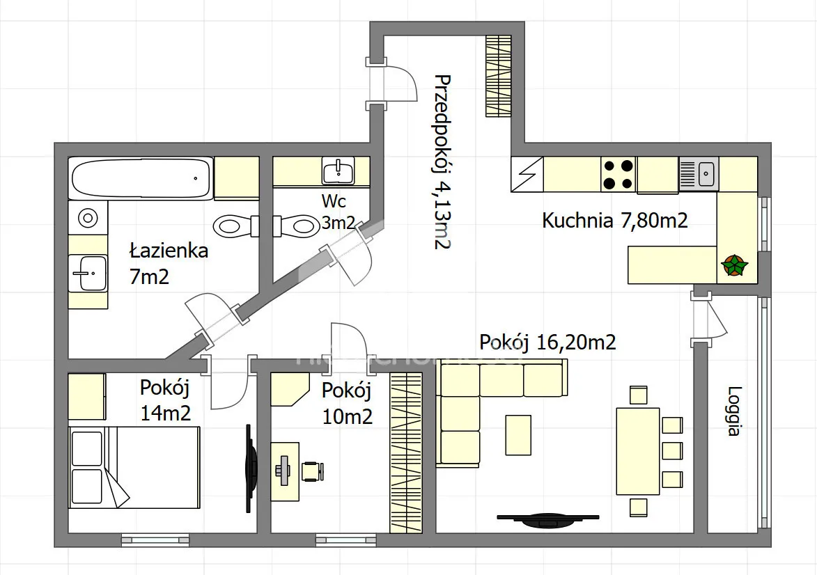 Przestronne mieszkanie / Metro Płocka / 2x WC 