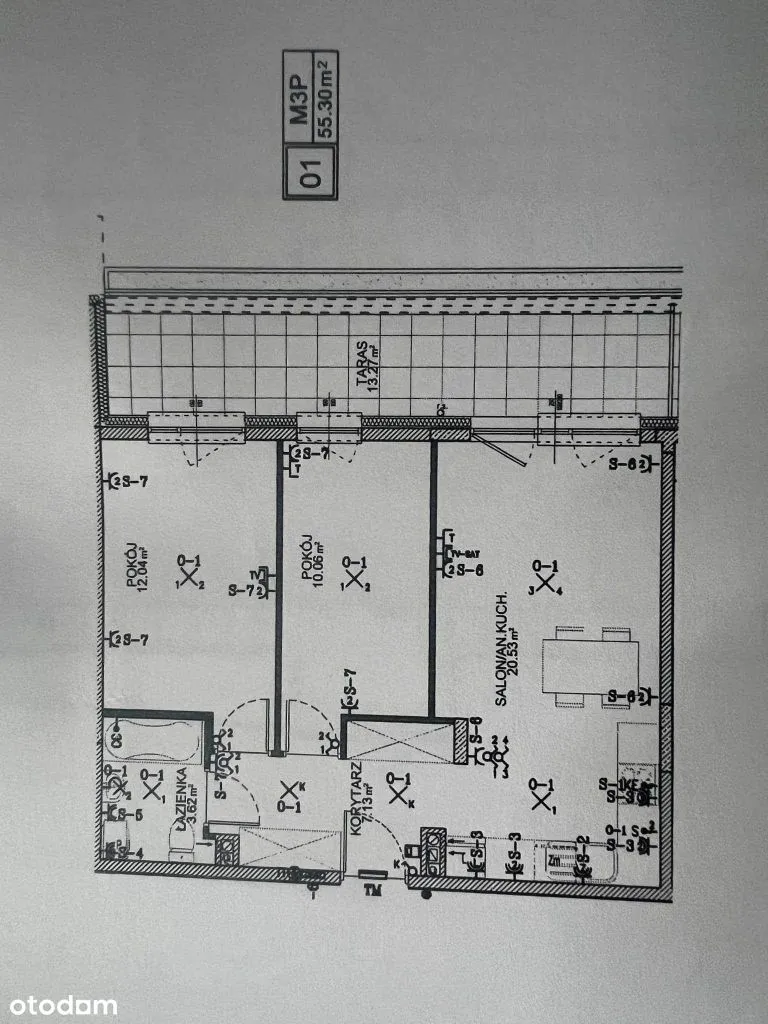 Nowe Mieszkanie 55,3m , Białołęka , taras 13,5m2 