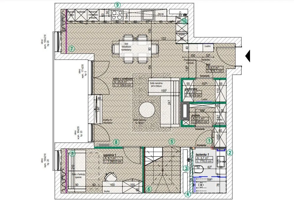 Apartament dwupoziomowy + taras 18m2 | metro 5 min