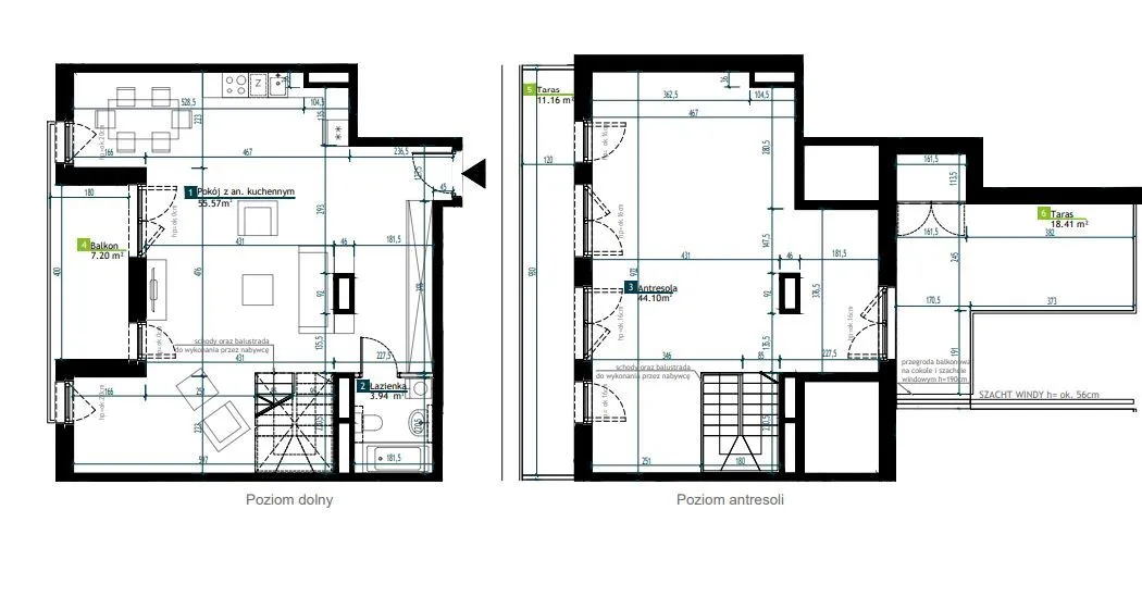 Apartament dwupoziomowy + taras 18m2 | metro 5 min