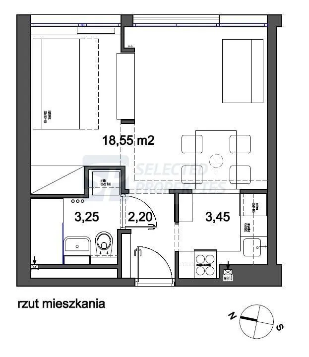 Umeblowane mieszkanie po remoncie w Centrum 