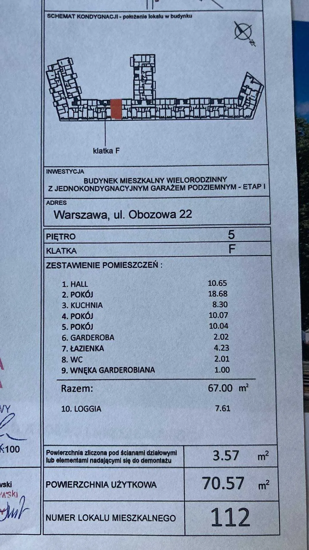 Bezpośrednio! 70 m2 Warszawa Wola ul. Obozowa 22 stan deweloperski