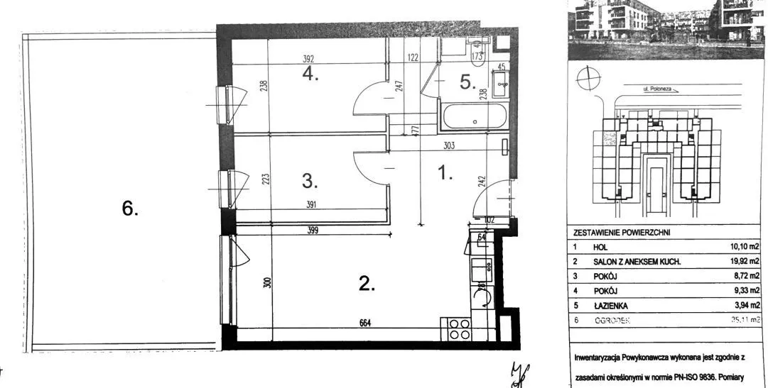 3-pok parter + ogródek, 52.01 m2, Ursynów/Wyczółki