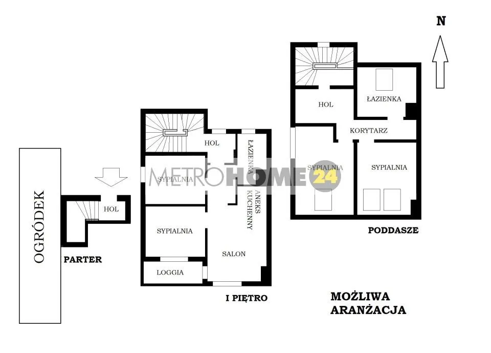 3 poziomowy apartament typu segment z ogródkiem