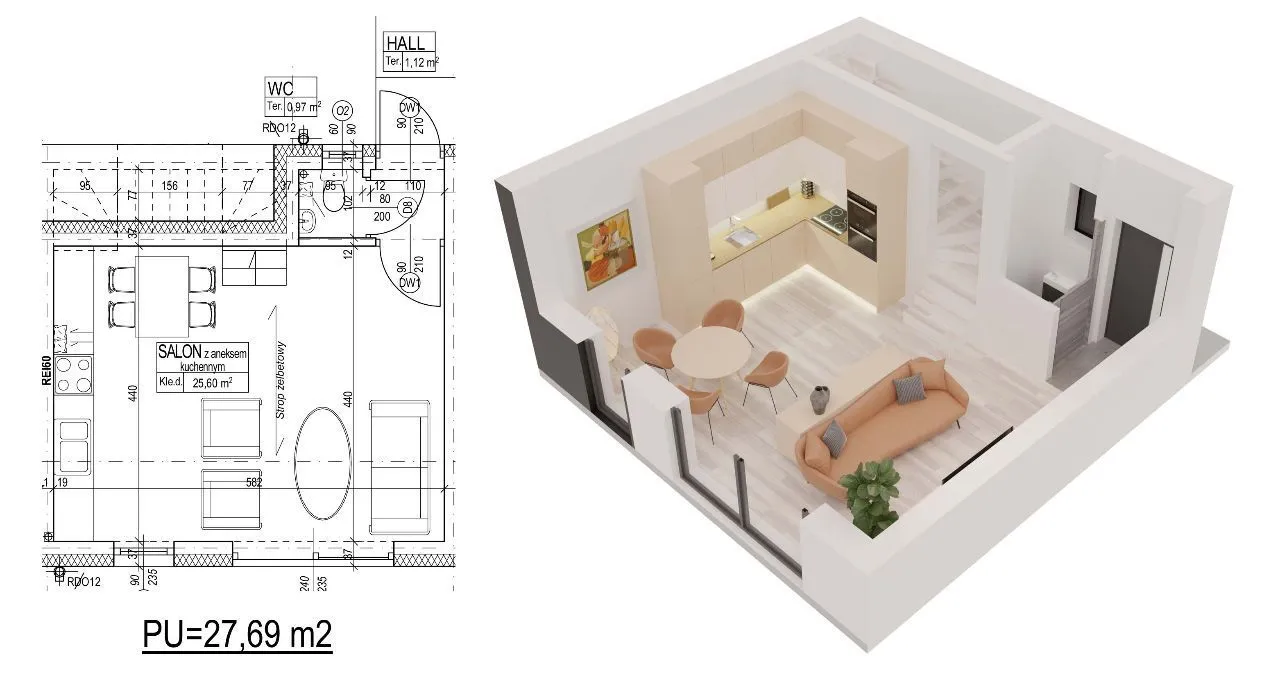 80m2 segment WAWA WAWER obok Gocław panel foto DFG