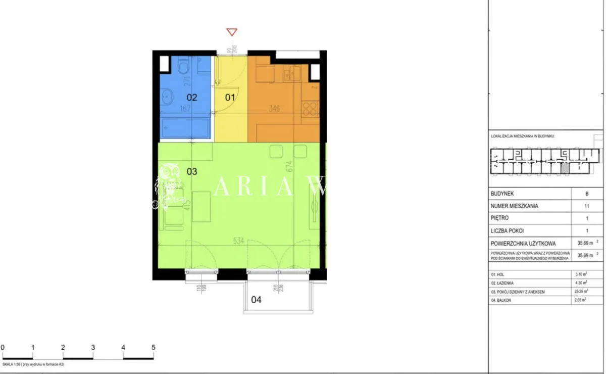 Mieszkanie na sprzedaż, 35 m², 1 pokój Warszawa Mokotów Augustówka 