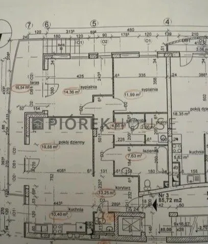 Warszawa Praga-Południe, ul. Liwiecka Mieszkanie - 3 pokoje - 86 m2 - parter