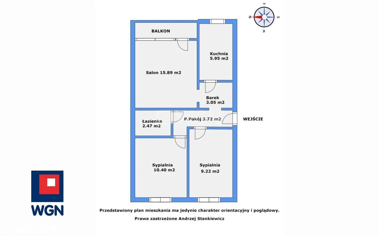 Mieszkanie na sprzedaż, 50 m², 3 pokoje Warszawa Żoliborz 