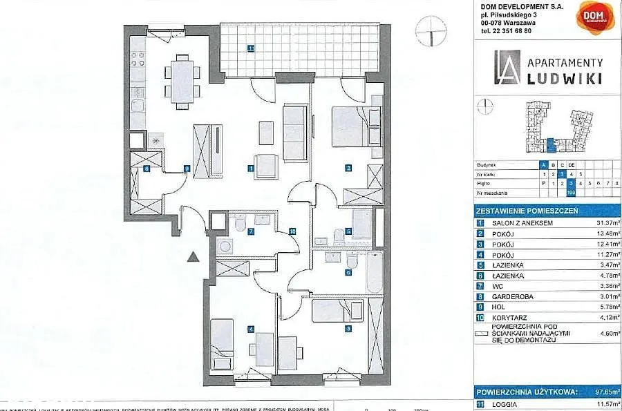 Apartament na luksusowym osiedlu w Centrum