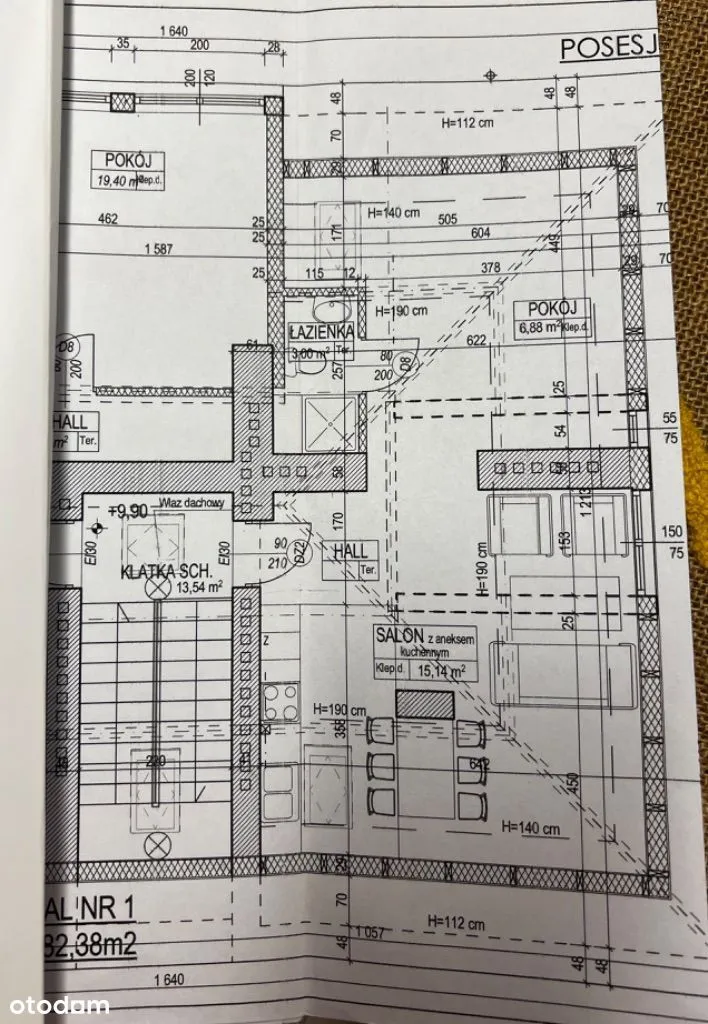 Mieszkanie 2 pokojowe na poddaszu 25/45m2