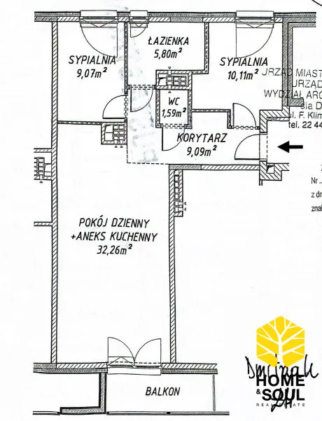 Stylowo urządzony 3-pokojowy apartament z balkonem 