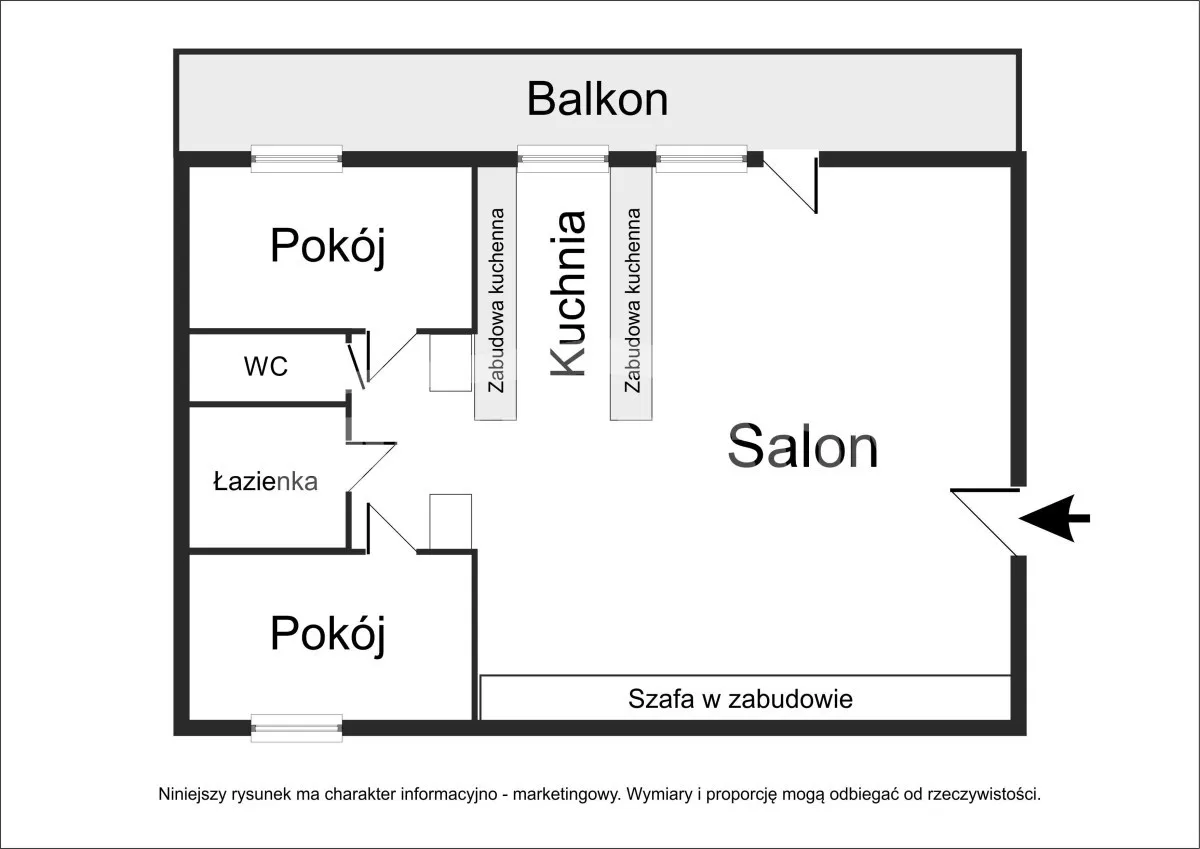 Do wynajęcia 84 m2 Ursynów metro 3 pokoje 