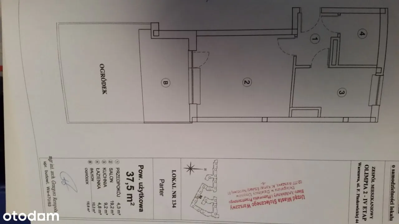 Natolin / 37,5 m2/ Ogródek