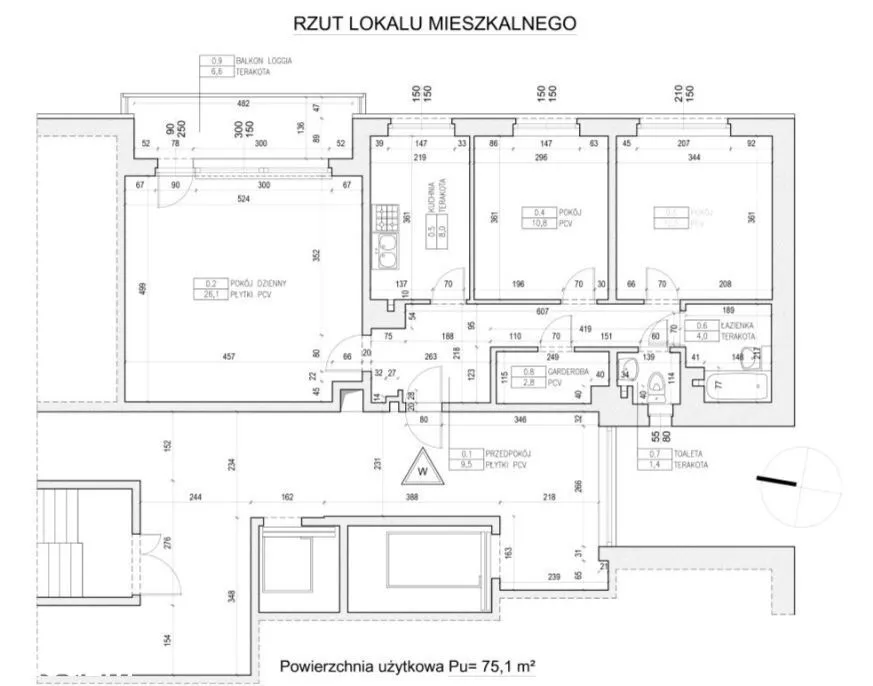 Sprzedam mieszkanie trzypokojowe: Warszawa Mokotów , ulica Czerniakowska, 75 m2, 980000 PLN, 3 pokoje - Domiporta.pl