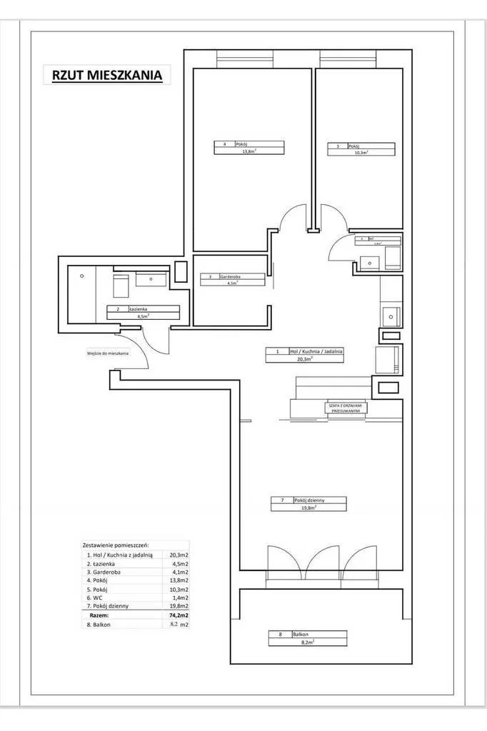 Mieszkanie na sprzedaż, 74 m², 3 pokoje Warszawa Praga-Południe Gocław 