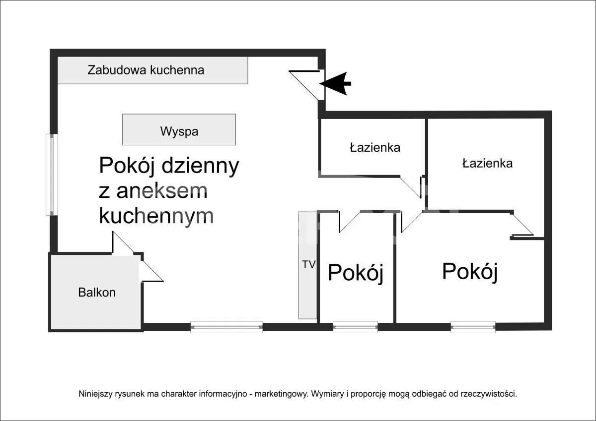 Do wynajęcia 84 m2 Ursynów metro 3 pokoje 