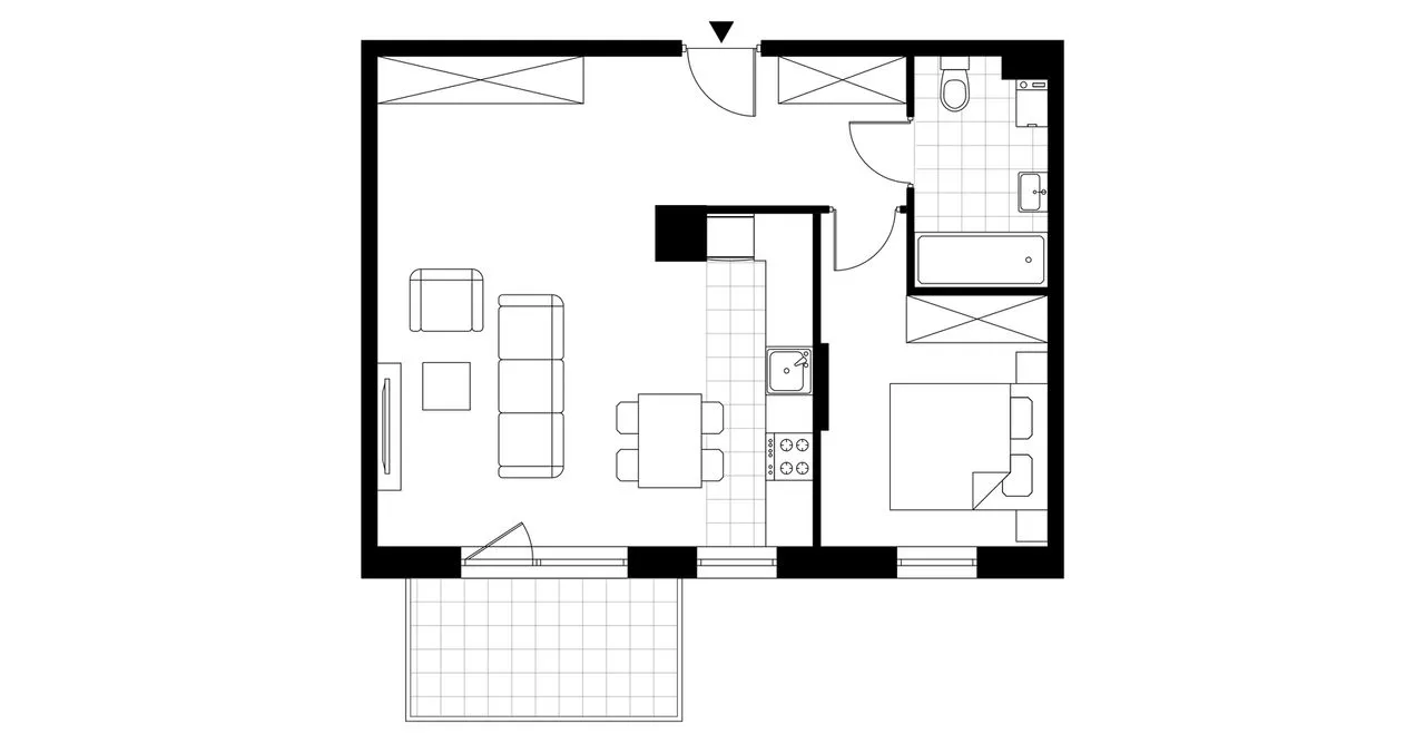 2-pokojowe mieszkanie 51m2 + balkon Bezpośrednio