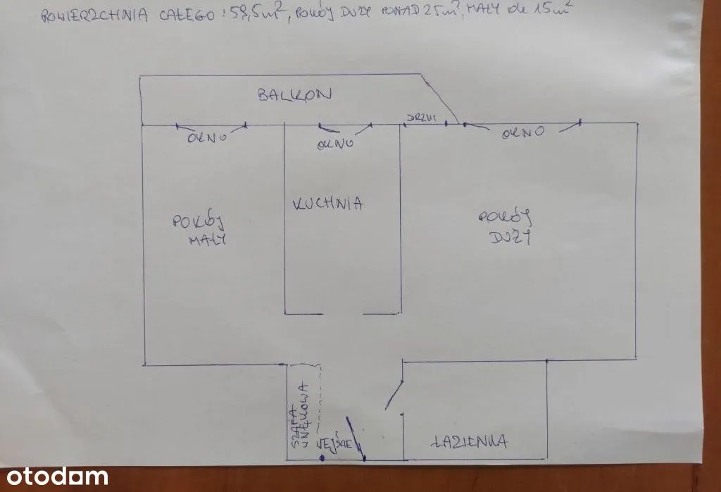 Mieszkanie wynajem 59.5 m2 blisko metra Mokotów