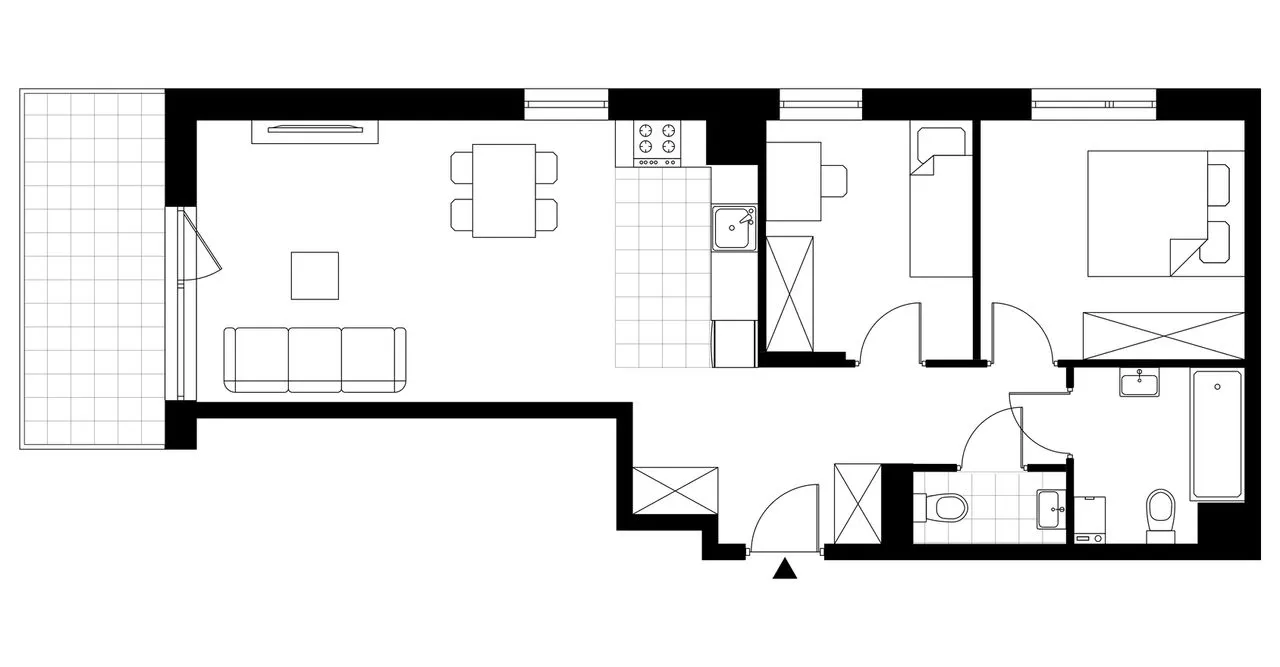 3-pokojowe mieszkanie 59m2 + balkon