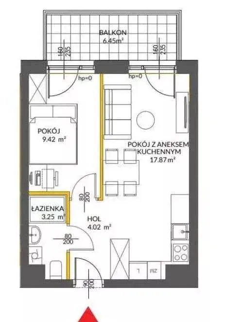 Mieszkanie na sprzedaż 2 pokoje 36m2