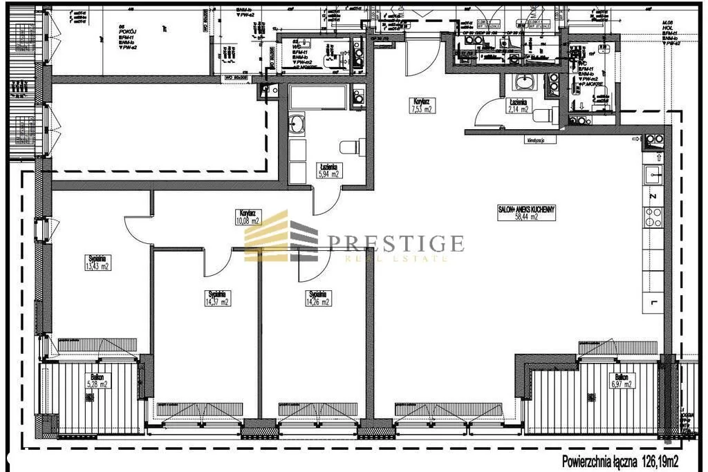 Wynajmę mieszkanie czteropokojowe : Warszawa Mokotów , ulica Kwiatu Paproci, 126 m2, 11000 PLN, 4 pokoje - Domiporta.pl